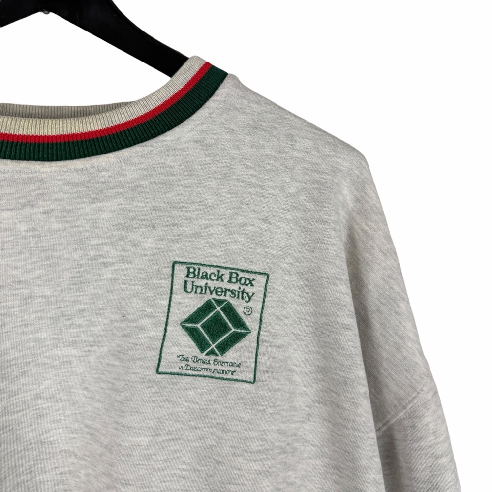 Vintage 90s Black Box University Tech College Pullover Sweatshirt Size XL - Picture 2 of 9